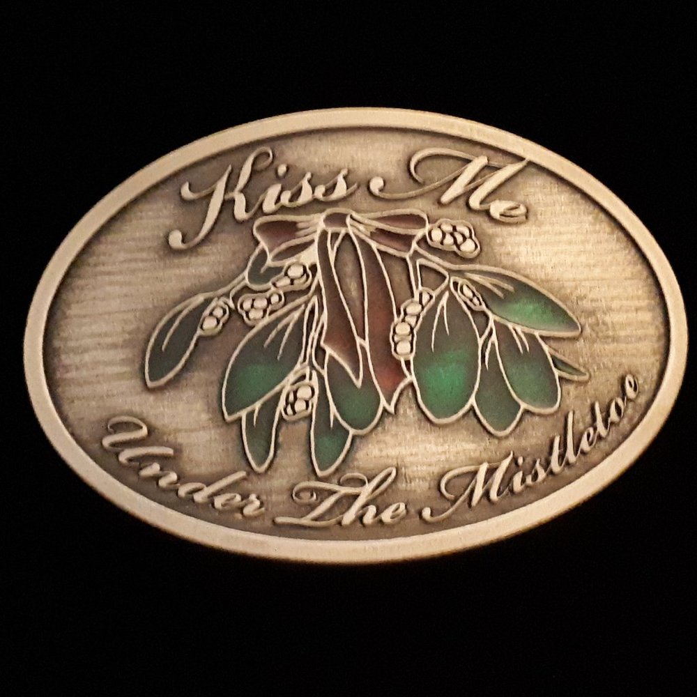 Silver and Enamel Belt Buckle